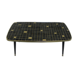 Vintage coffee table with glass top