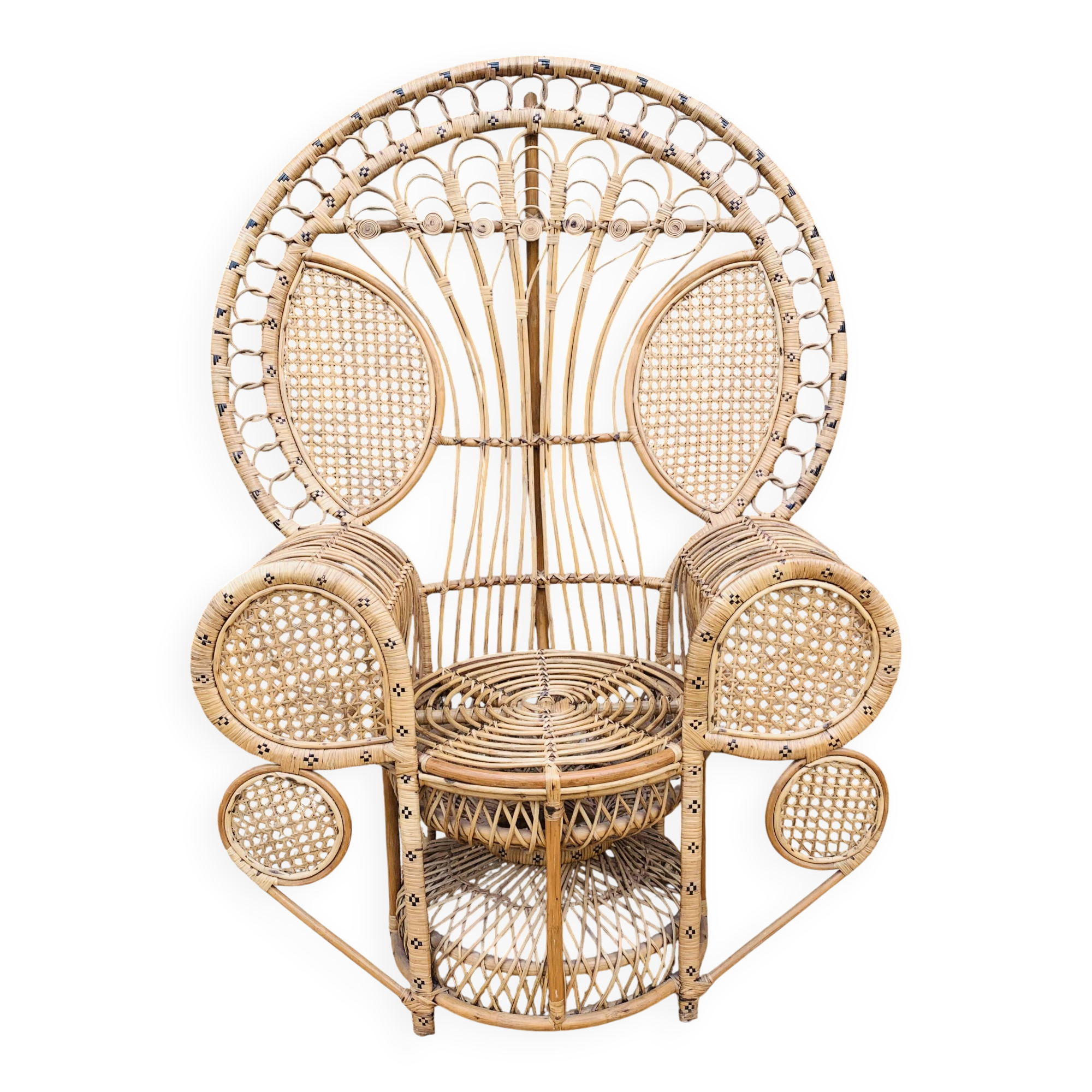 Fauteuil Emmanuel en rotin et osier naturel