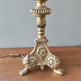 Golden wooden lamp base