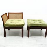 Plexus armchair and ottoman designed by Wikkelso for CFC Silkeborg Denmark 1960s