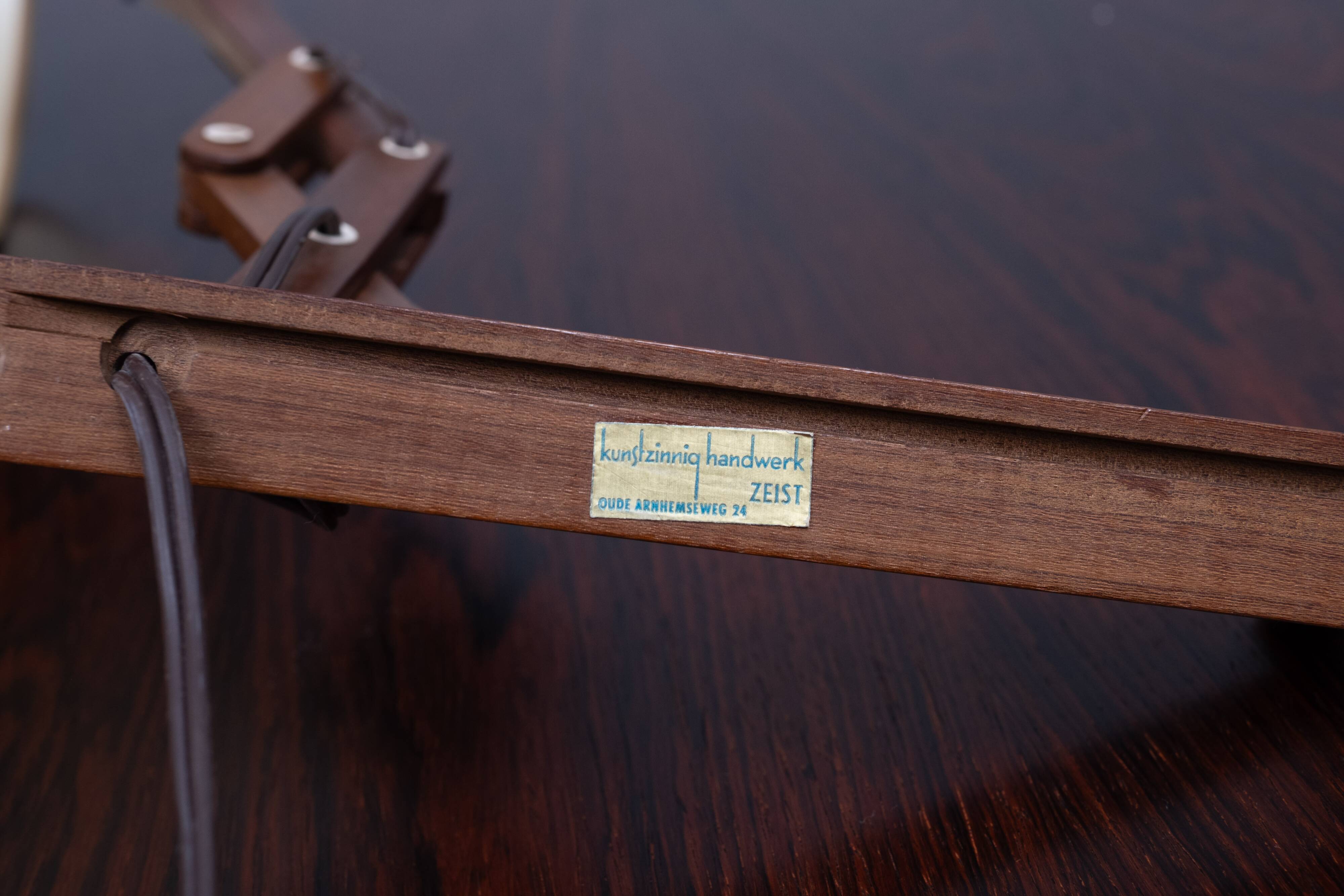 Small teak scissors wall lamp 1960s holland
