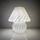 Vintage Murano Italy mushroom lamp with glossy white spiral decoration