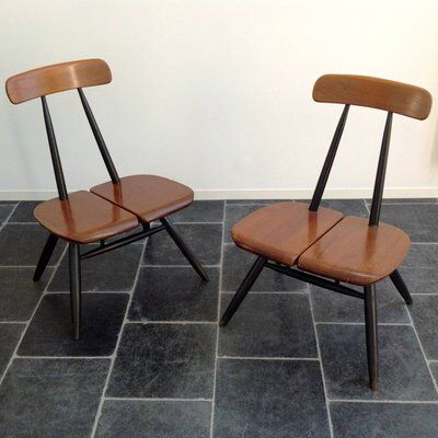 Set of 2 armchairs by Ilmari Tapiovaara for Laukaan Puu, 1950s