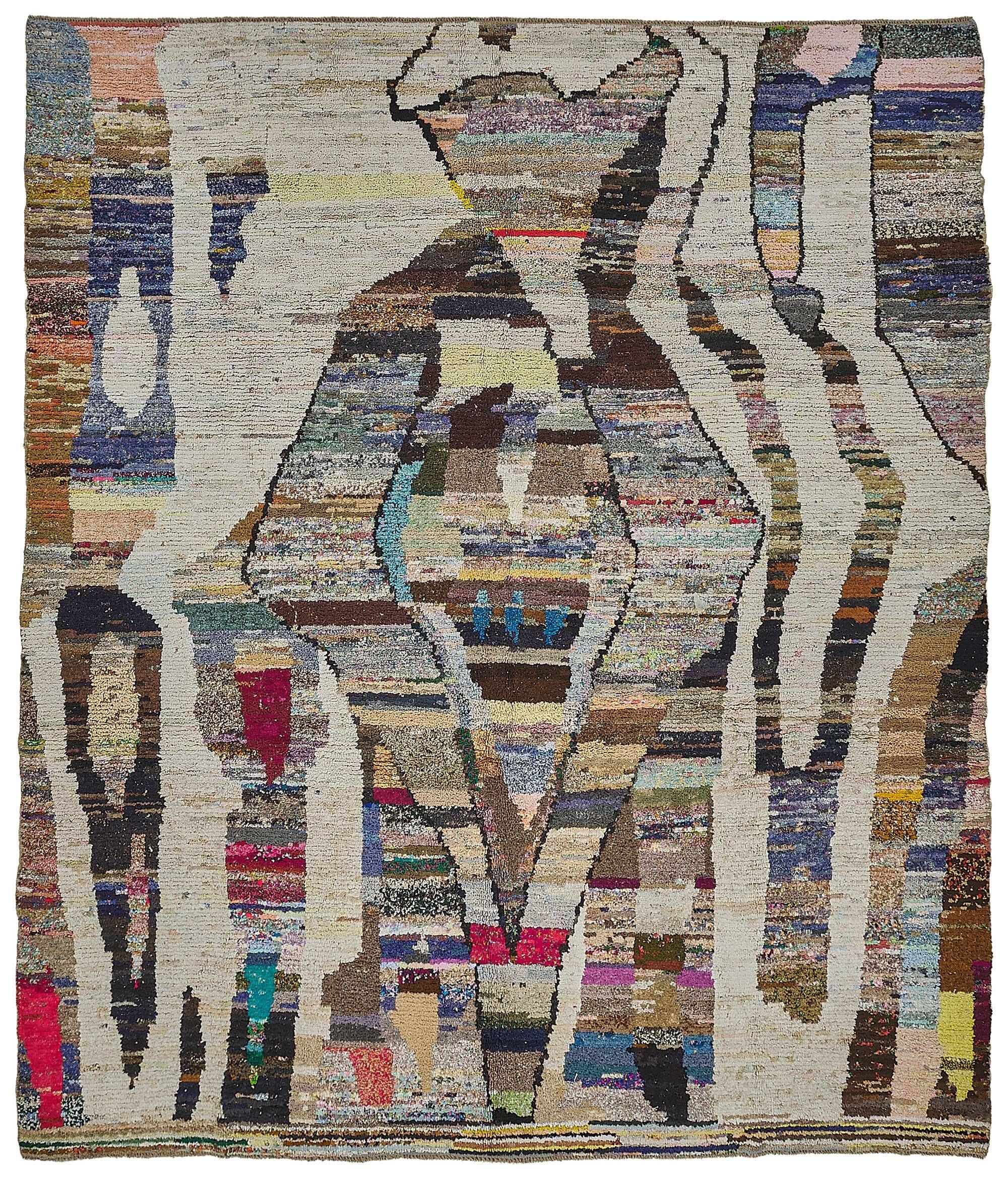 Handwoven Turkish Recycled Boho Rug 324 cm x 375 cm