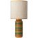 Mid-Century Ceramic Table Lamp in Bitossi Style, Ochre Green Glaze, 1960s