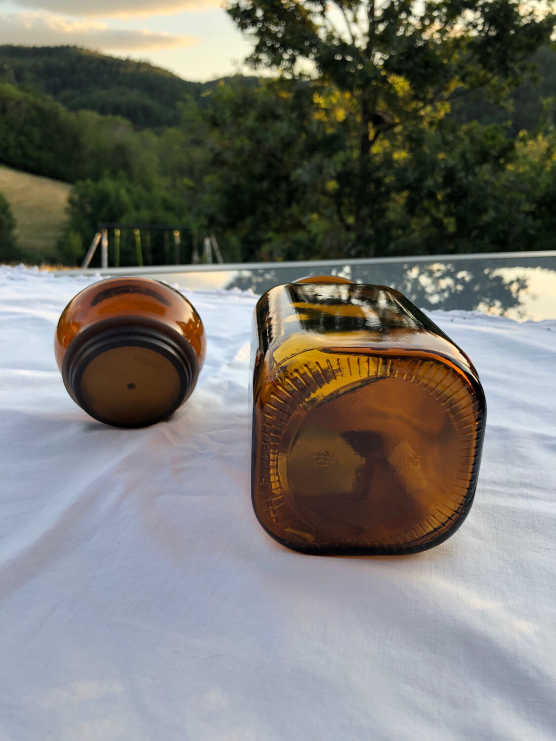 Vintage glass jar / spice jar