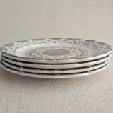 4 plates in English earthenware