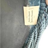 Toad armchair with vintage velvet blue fringe