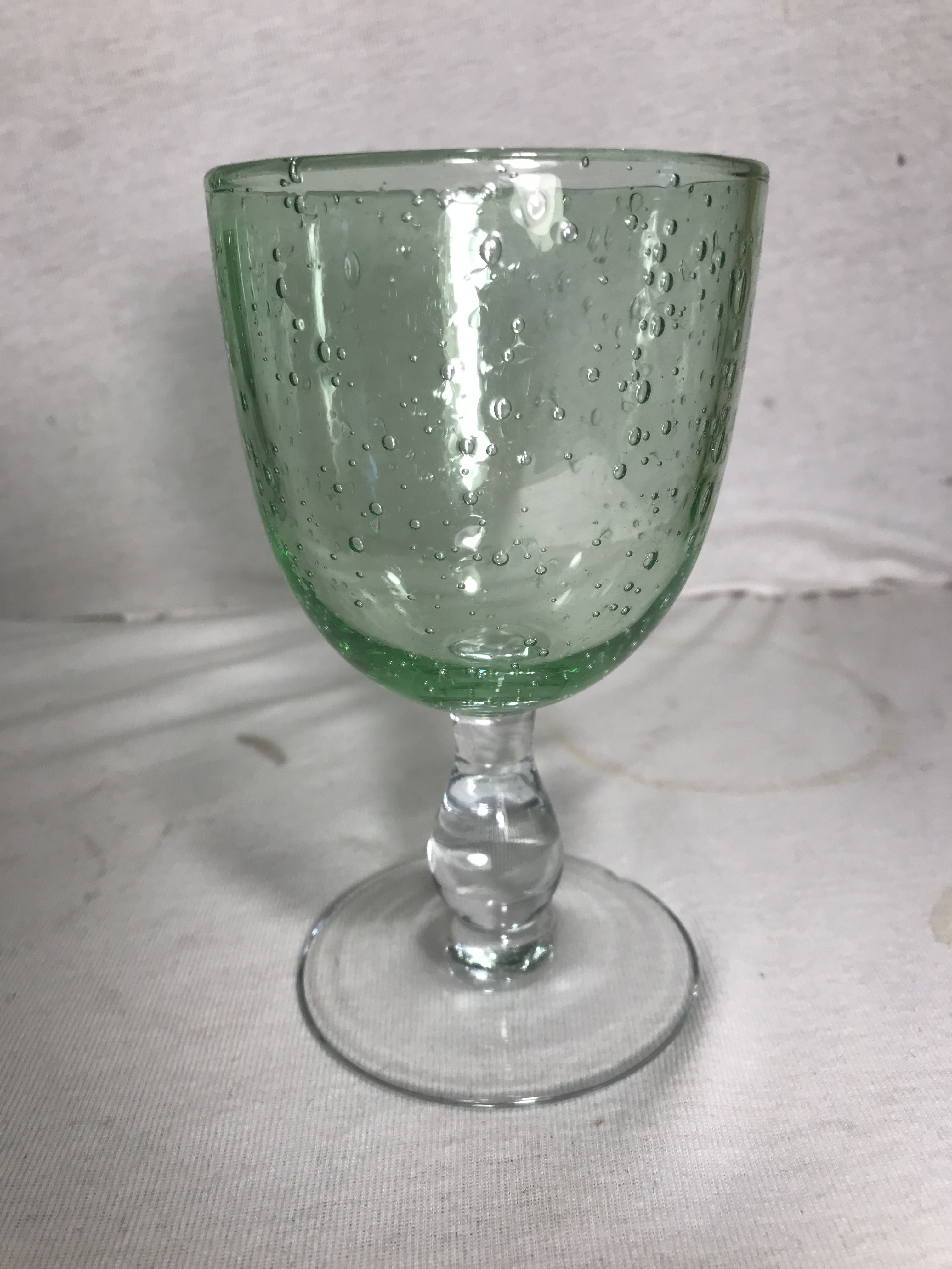 Series of 6 old glass 1970