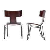 Pair of vintage Anziano dining chairs by John Hutton for Donghia