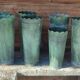 Lot 10 anciens pots de fleuriste en zinc