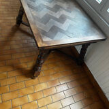 Rustic oak table with extensions