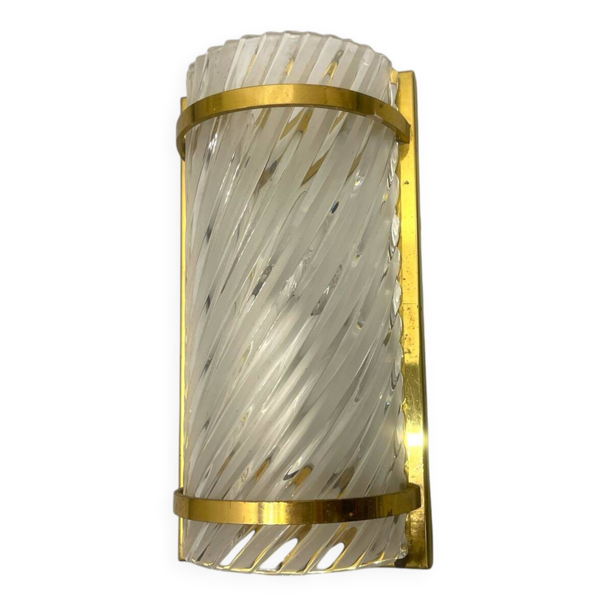 Single Brass Crystal Sconce