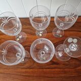 6verres anciens bohemia en cristal