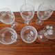 6 antique bohemia crystal glasses