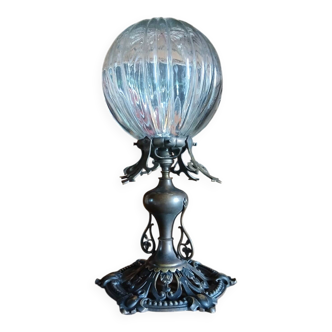 Bronze and glass lamp