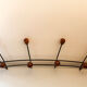 Wall coat rack iron and vintage wood