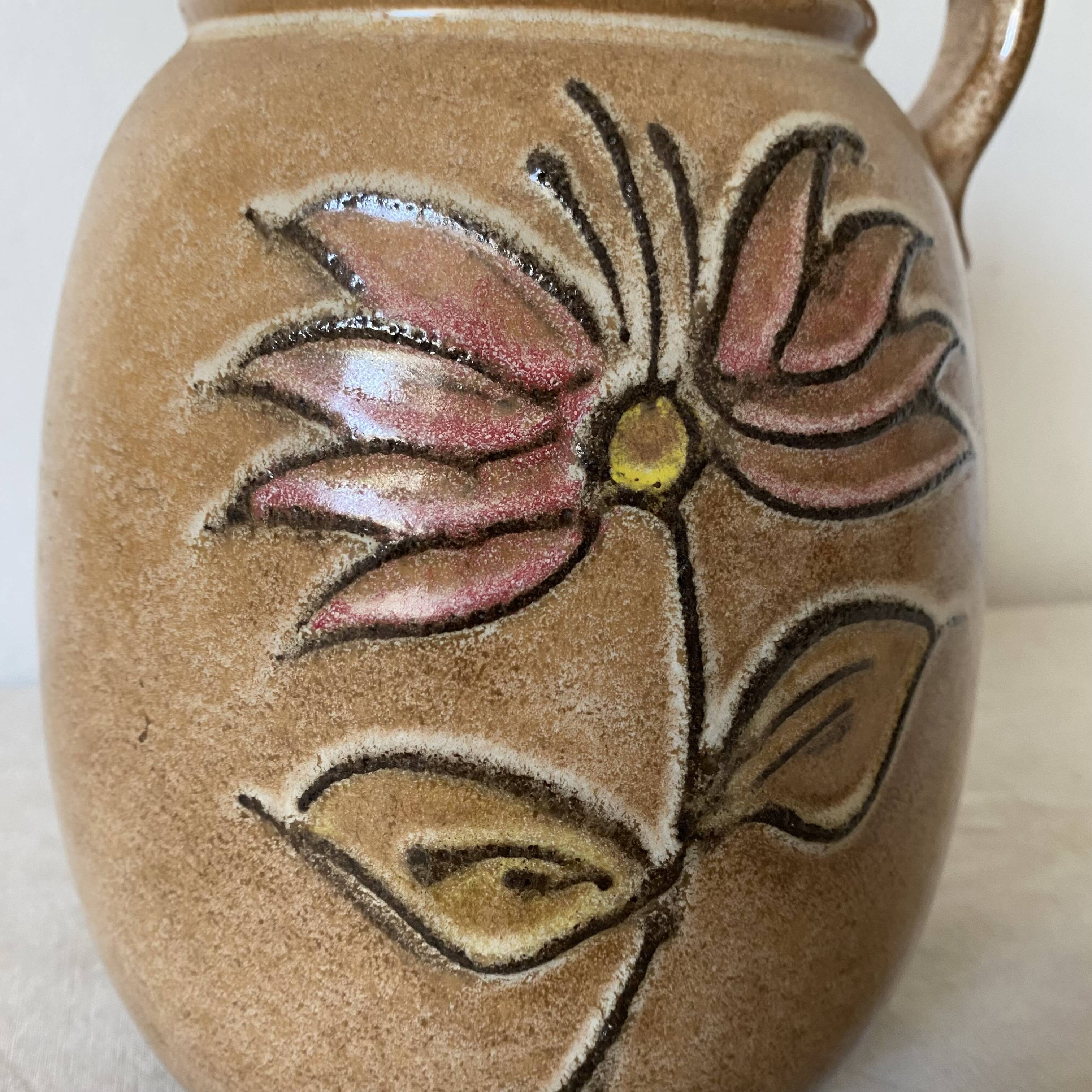 Ceramic flower vase from West Germany, 1970