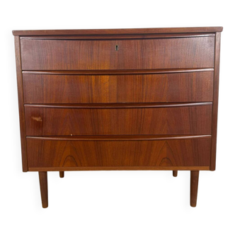 Commode danoise des années 60 en teck – 4 tiroirs