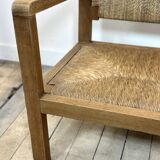 Brutalist armchair in oak 1950s