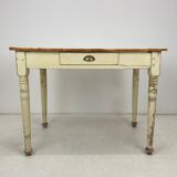 Early 20th century wooden work table or writing desk with original patina