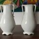 Pair of white porcelain flower vases