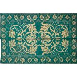 Romanian carpet green and yellow made by hand in wool