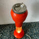 Large floor ashtray lamp tulip space age, with aquatic lighting 70s
