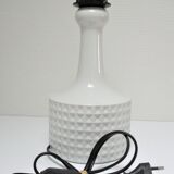 White porcelain lamp foot design geometric decoration 70s