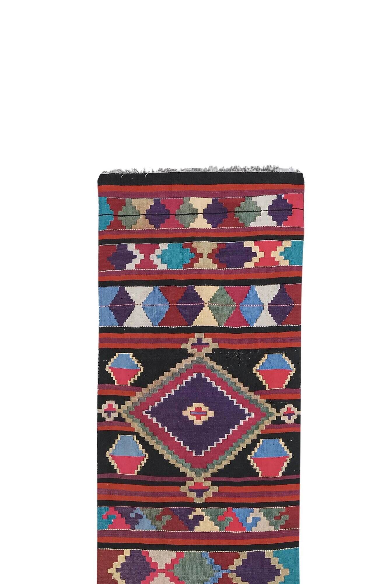 Vintage Turkish hallway rug 85x430 cm