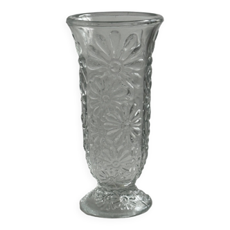 Thick glass vase.