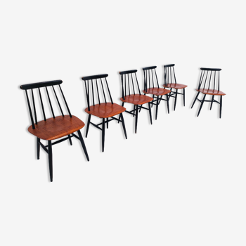 Ensemble de 6 chaises de salle à manger finlandaises