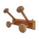 Wall coat rack 4 wooden hooks