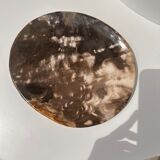 Dish in petrified wood