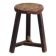 Antique round dark colored stool (c.1900)