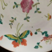 Assiette, porcelaine famille rose, Chine, XIXème