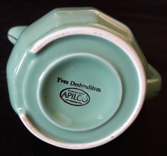 Duo of cups and saucers with his bed pitcher - 90s