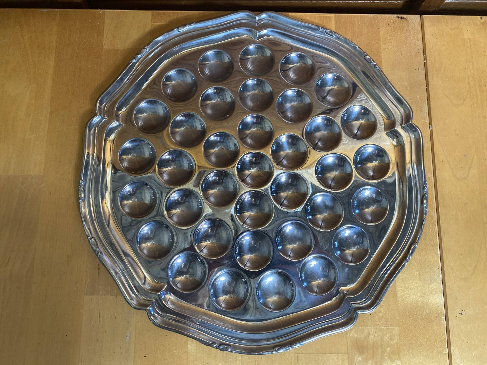 Old Plate Snails Stainless Steel Tray 36 Slots Made In France #E12
