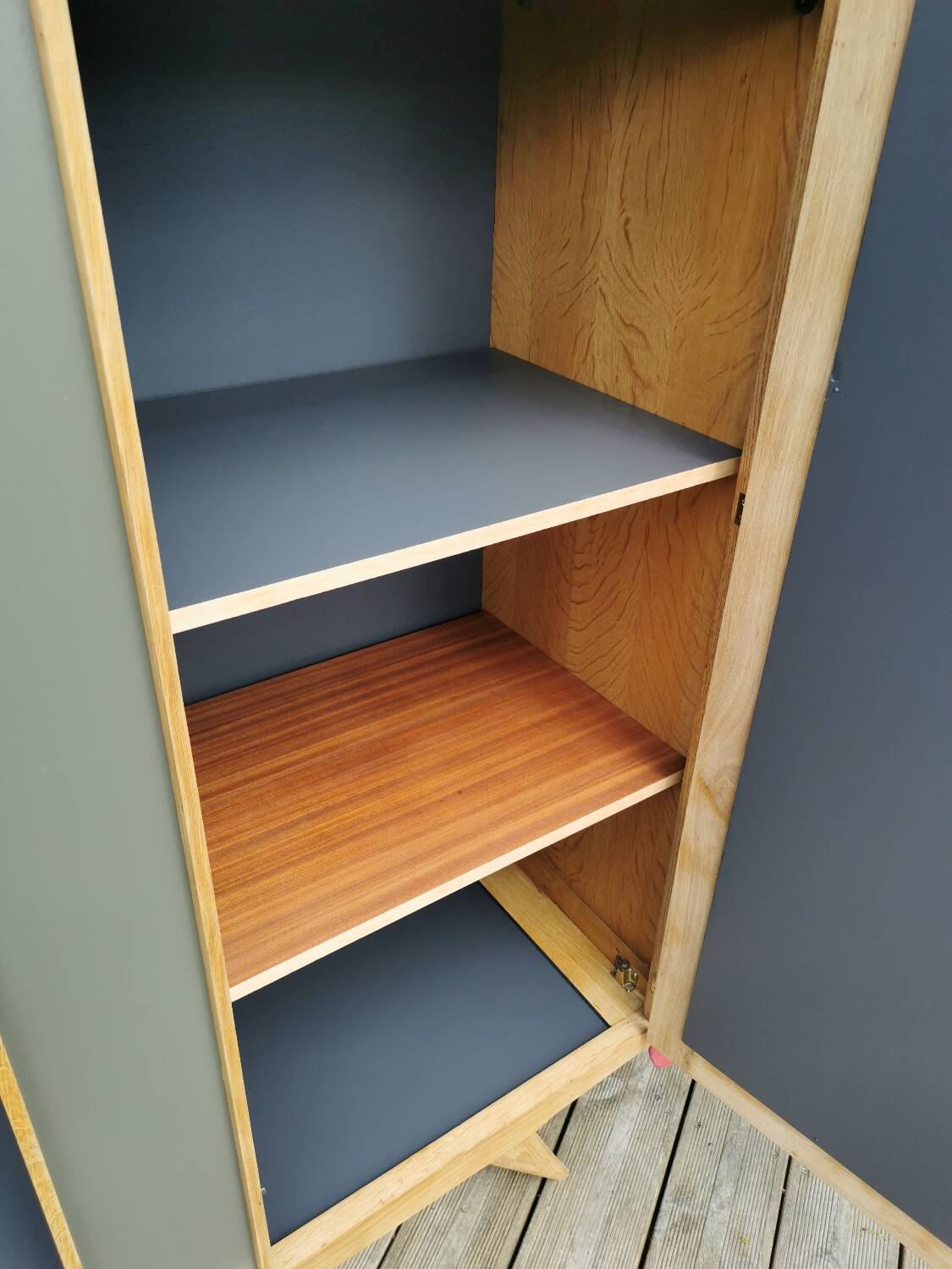 Oak and Rattan wardrobe