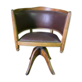 Fauteuil de bureau pivotant époque Art Déco
