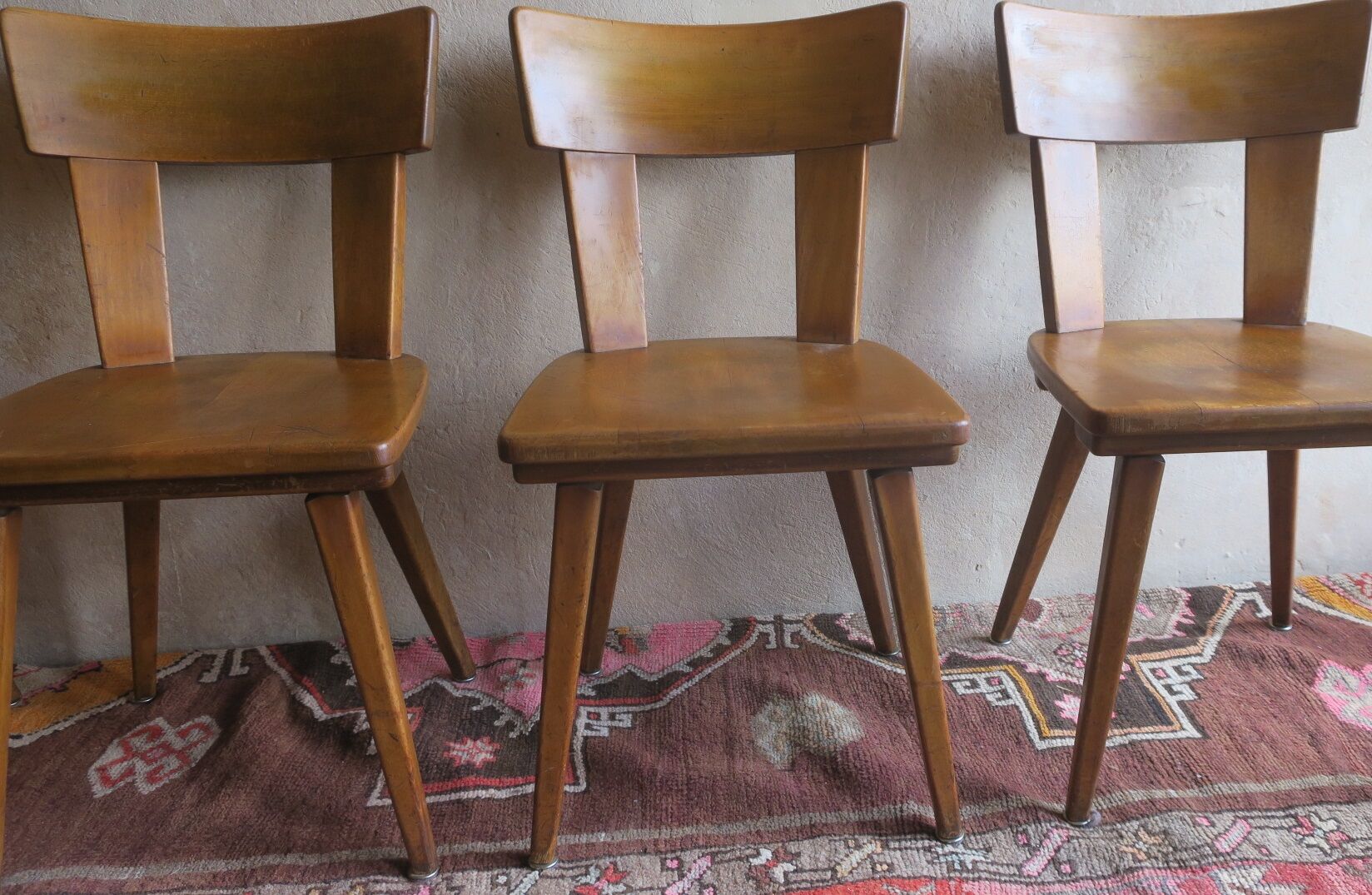 Set of four Brutalist chairs 1940s-1950s