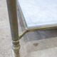 1970s french brass and white marble coffee table