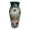 Opaline vase with woodcock