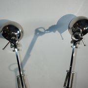 Pair of articulated lamps vintage 1980s industrial design