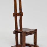 Pair of rustic Wabi Sabi Chairs, 1950s