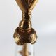 Vintage lamp base signed Pierre Casenove, gilded bronze, glass, 1970s.