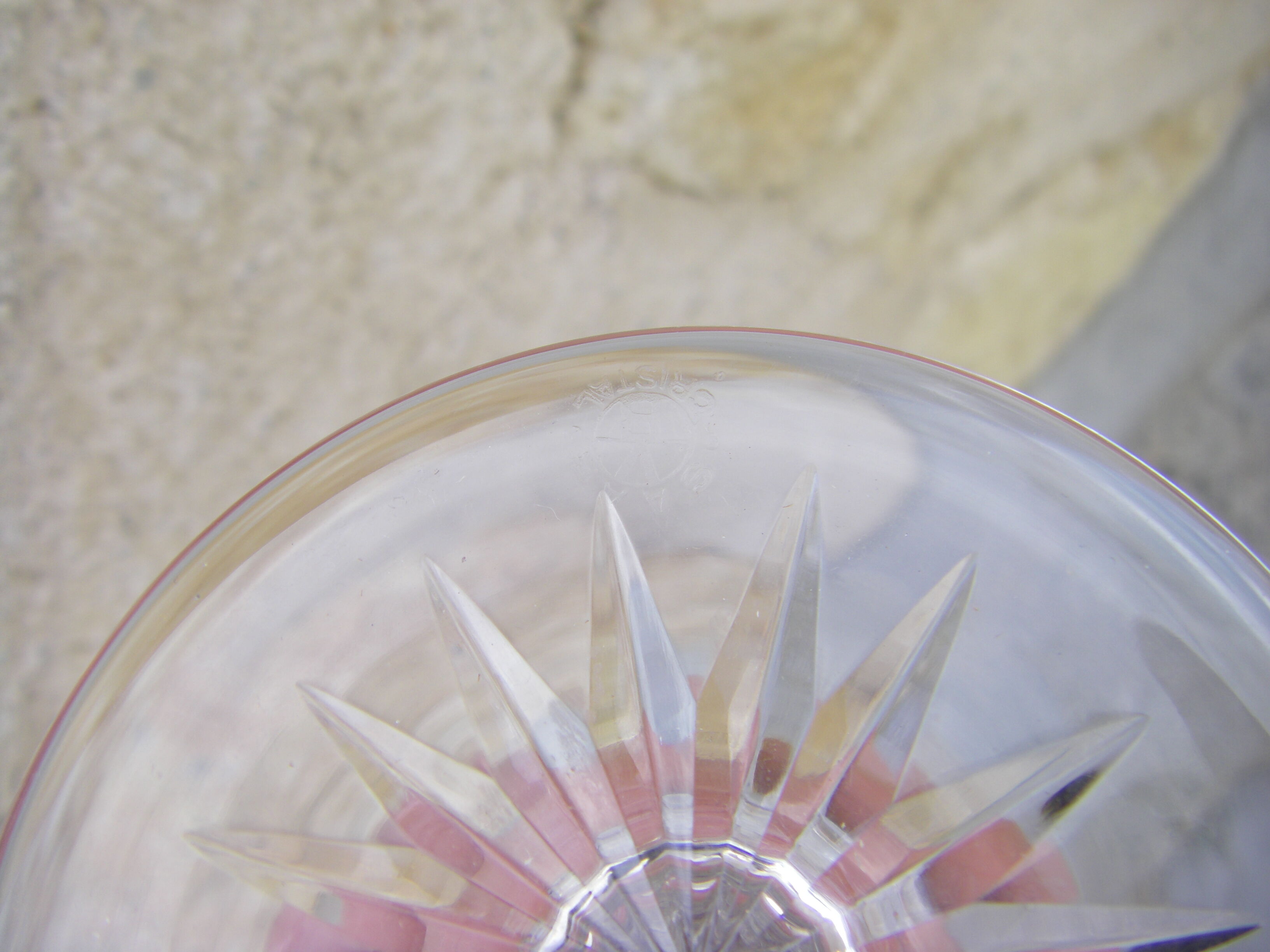 Series of six crystal glasses