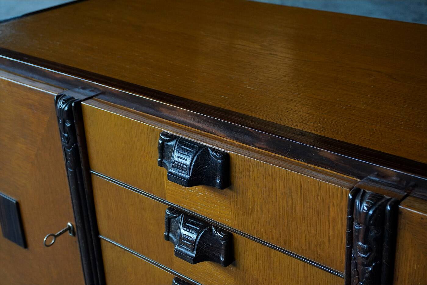 Art Deco Amsterdam School cabinet, The Netherlands 1930s