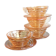 Vintage orange glass Gondolo cups