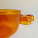Lot salad bowl codec and 7 cups frosted amber glass sierra 70s